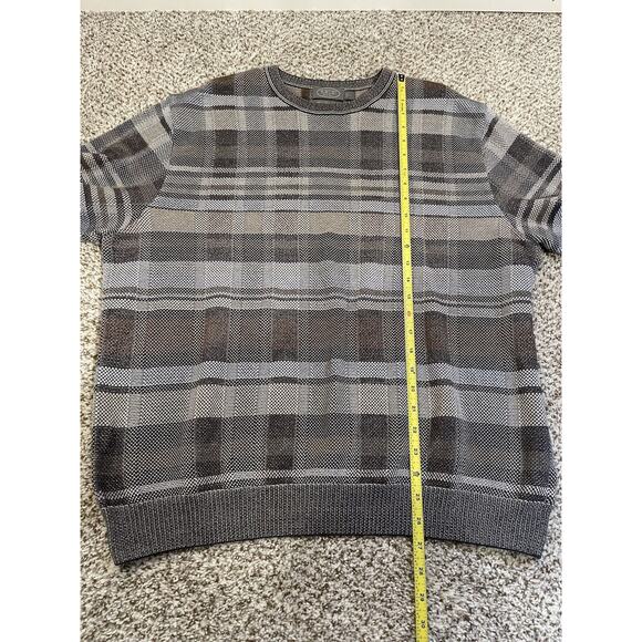 Talbots Men’s 100% Pima Cotton Long Sleeve Sweater Gray Tan Size L - Picture 7 of 8